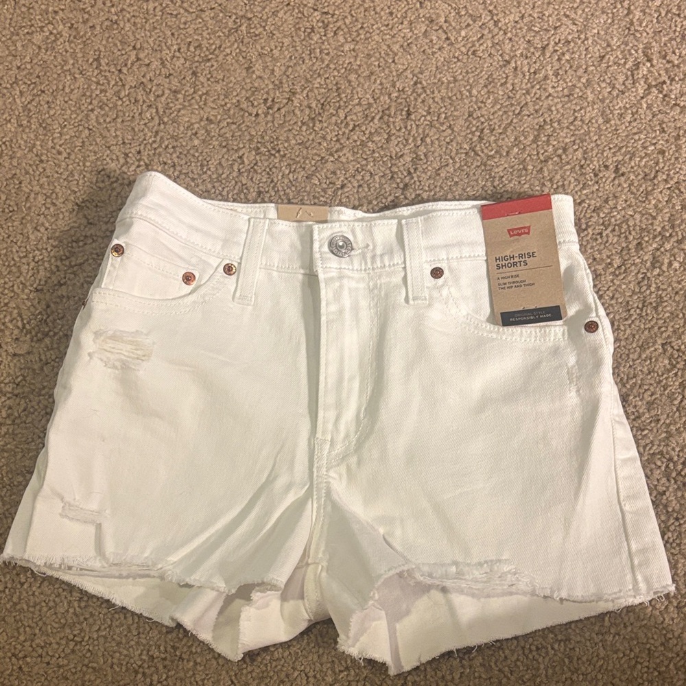 Levi's Women's High-Waist White Shorts